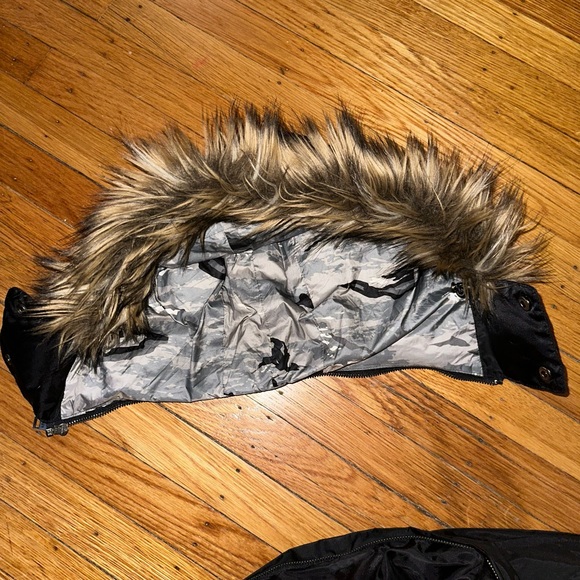 Armani Exchange Hooded Fur Parka Jacket Mens (S) - Picture 9 of 11